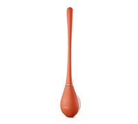 insiemi della spazzola della toletta, Set da parete con scopino in silicone, for WC e asciugamano di carta, for la pulizia del bagno, pratico(Orange)