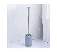 insiemi della spazzola della toletta, tipo con manico in acciaio inox e supporto in silicone for bagno pratico(Blue)