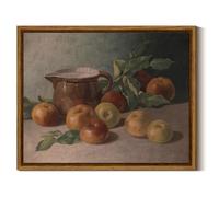 InSimSea Tela artistica da parete con cornice, decorazione estetica vintage per stanza, mele raccolte natura morta pittura a olio opera d'arte astratta immagini da parete stampe, decorazione per