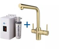 InSinkErator rubinetto da cucina con scaldabagno istantaneo verticale oro/oro antico 44837ASCZ
