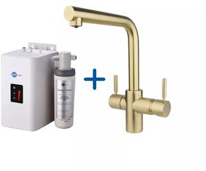 InSinkErator rubinetto da cucina con scaldabagno istantaneo verticale oro/oro antico 44837ASCZ
