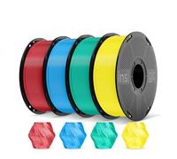 Inslogic Seta PLA Stampa 3D Filamento Bundle Multicolore, Setosa Liscia Finitura Monocromatica Filamento 1,75mm adatto per stampante FDM 3D, Confezione da 4 pezzi da 1kg