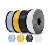 Inslogic Seta PLA Stampa 3D Filamento Bundle Multicolore, Setosa Liscia Finitura Monocromatica Filamento 1,75mm adatto per stampante FDM 3D, Confezione da 4 pezzi da 1kg
