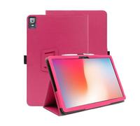 INSOLKIDON Compatibile con XPPen Magic Drawing 12.2-INCH Tablet Custodia protettiva in pelle Cover con Funzione di Supporto, Auto Svegliati/Sonno,Cover Protezione in PU Pelle (Rose red)