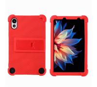 INSOLKIDON Compatibile Per Blackview Zeno 1 8-INCH Tablet Custodia protettiva in Silicone Cover con Funzione di Supporto (Red)