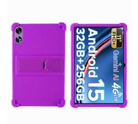 INSOLKIDON Compatibile Per DOOGEE Tab G6+ 11 inch Tablet Custodia protettiva in Silicone Cover con Funzione di Supporto (Purple)