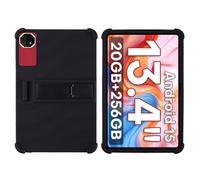 INSOLKIDON Compatibile Per TECLAST T65 Plus 13.4 INCH Tablet Custodia protettiva in Silicone Cover con Funzione di Supporto (Nero)