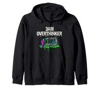 Insomnia 3AM Overthinker Melting Clock Aesthetic Felpa con Cappuccio