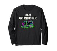 Insomnia 3AM Overthinker Melting Clock Aesthetic Maglia a Manica