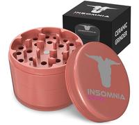 Insomnia Smoke Macinino per erbe aromatiche, in alluminio, di alta qualità, 4 pezzi, con cattura polline, coperchio magnetico resistente, affilato come un rasoio a 28 denti, non appiccicoso e facile