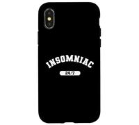 Insomniac 24 7 - Sarcastic College University Style Custodia per iPhone X/XS