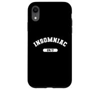 Insomniac 24 7 - Sarcastic College University Style Custodia per iPhone XR