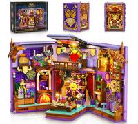 INSOON Book Nook, gioco mistico con luci ricaricabili, 1447 pezzi, mattoncini da costruzione fai da te per la decorazione della casa, set di mattoncini in miniatura per adulti, ragazzi e ragazze dai