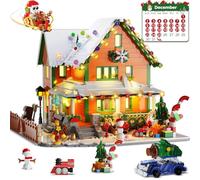 INSOON Calendario dell'Avvento 2025, giocattolo da costruzione con luce, conto alla rovescia, mini architettura, set di mattoncini da costruzione, regalo per adulti, ragazzi e ragazze a partire dai 14