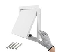 Inspection Hatch Metal Access Door for Plasterboard, 100x150-600x600mm Aluminium Alloy Push to Open Magnetic Panel, Meter Box Cover Fuse Box Inspection Hatch, Easy to fit(White,400x400mm)