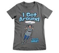 Inspector Gadget T-Shirt Con Stampa Da Donna Dark Grey Manica Corta