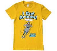 Inspector Gadget T-Shirt Uomo Maniche Corte Girocollo Grigio Scuro Oro