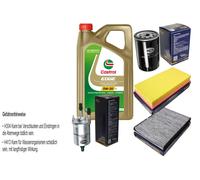 Inspektionskit Filtro Castrol 5L Olio 5W30 per VW New Beetle 9C1 1C1 2.0
