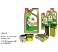 Inspektionskit Filtro Castrol 8L Olio 5W30 per Audi A4 Allroad 8KH B8 3.0
