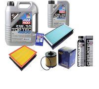 Inspektionspake 6L Liqui Moly Top Tec 4600 5W-30 per Saab 9-3 Cabriolet 1.8 T