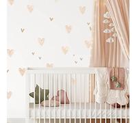 Inspio Adesivi In Tessuto - Cuori Beige Per La Camera Dei Bambini