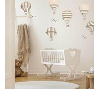 Inspio Adesivi Mongolfiere In Tinte Neutre