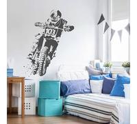 INSPIO Adesivo da parete - Motocross. Un adesivo stiloso per i piccoli e grandi amanti del motocross. (B.1. 119 cm x 113 cm)
