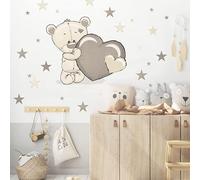 Inspio Adesivo Da Parete Per Bambini - Orsacchiotto Con Nome. XXL adesivo da parete . Sticker personalizzato aggiuntivo con il nome. 63 colori tra cui scegliere.