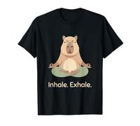 Inspira Espirare Yoga Capybara Zen Animal Relax Maglietta