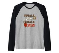 Inspira Gesù, Espira Satana Maglia con Maniche Raglan