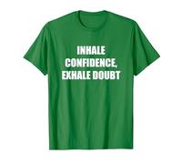 Inspira la Fiducia, espira Il Dubbio Maglietta, Uomo, Verde Mela, L