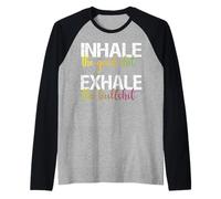 Inspirare Il Buon espirare Il Chakra Psichedelico di Yoga delle stronzate Maglia con Maniche Raglan