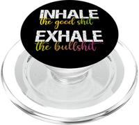 Inspirare il buon espirare il chakra psichedelico di yoga delle stronzate PopSockets PopGrip per MagSafe