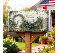 Inspirational Botanical Goose - Coperture magnetiche per cassetta postale | Tema del giardino botanico, copertura della cassetta delle lettere, citazione ispiratrice, opere d'arte ispirate alla natura