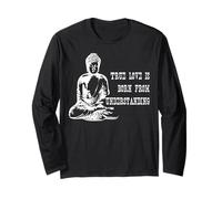 Inspirational Buddha Citazione True Love Understanding Maglia a Manica