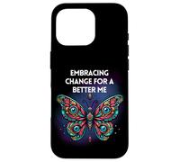 Inspirational Butterfly Citazione Trasformazione Crescita Personale Custodia per iPhone 16 Pro