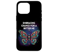 Inspirational Butterfly Citazione Trasformazione Crescita Personale Custodia per iPhone 16 Pro Max