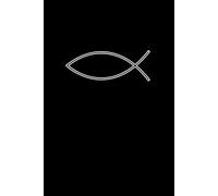 Inspirational Christian/Catholic/Jesus - Fish Black Lined Notebook / Composition Pad: Black Lined Journal, Diary, Memo, Travel Pad, Paperback, ... For Prayer & Reflection Purposes