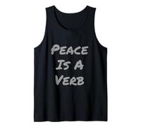 Inspirational Citazione Retro Lettera Parola Testo Pace È Un Verbo Canotta