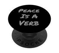 Inspirational Citazione Retro Lettera Parola Testo Pace È Un Verbo PopSockets PopGrip Adesivo