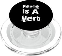 Inspirational Citazione Retro Lettera Parola Testo Pace È Un Verbo PopSockets PopGrip per MagSafe