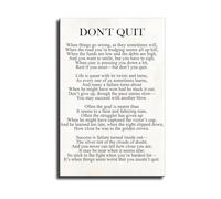 Inspirational Dont Quit Motivational Quote Canvas Wall Art Poster Print for Home Office Workout Room(Framed,16x24inch(40x60cm))
