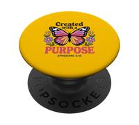 Inspirational Ephesans 2:10 Donne Farfalla Fede PopSockets PopGrip Adesivo