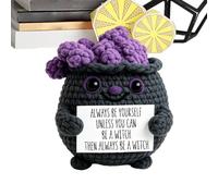 Inspirational Holiday Desktop Decoration - Crochet Halloween Knitted