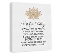 Inspirational Just for Today Reiki Wall Art Spiritual Mindfulness Decor for Home(Framed,12x18inch(30x45cm))