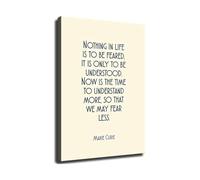 Inspirational Marie Curie Poster - Canvas Wall Art for Creative Room Aesthetics in Home Office(Framed,16x24inch(40x60cm))