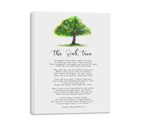 Inspirational Motivational Oak Tree Poem Wall Art About Life Nature Poetry Room Decor Print(Framed,16x24inch(40x60cm))