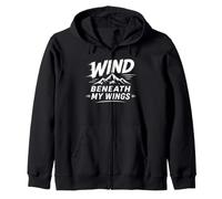 Inspirational Mountain Quote Wind Beneath My Wings Felpa con Cappuccio