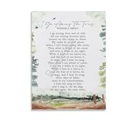 Inspirational Poem Art Hope Is The Thing With Feathers Emily Dickinson Poster For Library Study Room Wall Decor(Unframed,12x18inch(30x45cm))