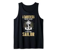 Inspirational Sailing Citazione Smooth Sea Skilled Sailor Art Canotta